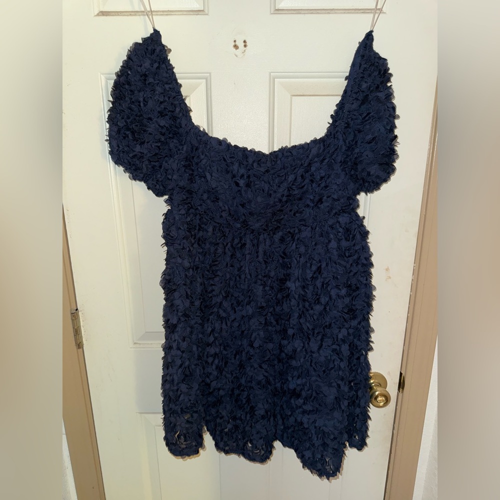Elegant Navy Blue Women's Top